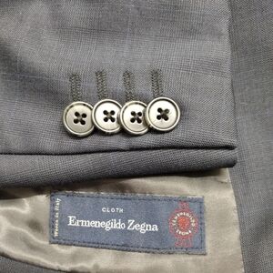 Ermenegildo‎ Zegna Windowpane Sports Coat 42R Blue *Made in ITALY 100% Wool